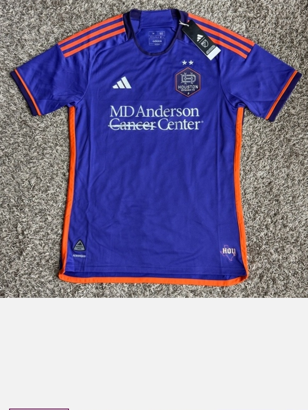 adidas  Houston Dynamo Purple Jersey with Orange Accents.....